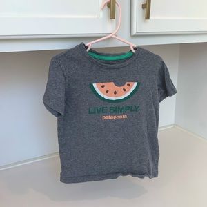 Kids Patagonia Live Simply T-shirt.